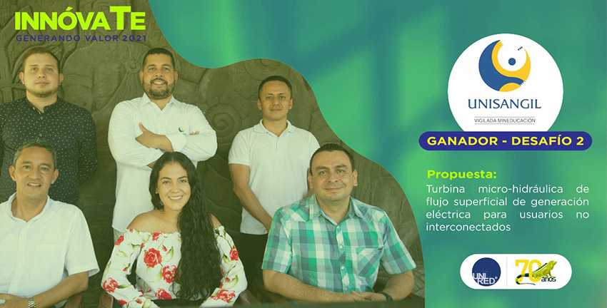Proyecto de UNISANGIL fue ganador del desafío 2 del concurso InnóvaTe Generando Valor liderado por Ecopetrol y Unired