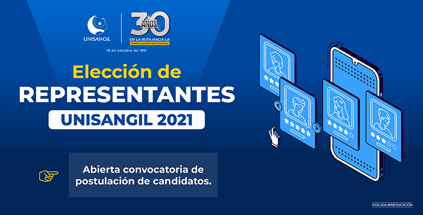 Abierta convocatoria para Elección de Representantes UNISANGIL 2021