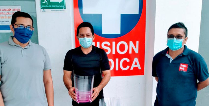 Docentes y estudiantes de UNISANGIL donaron prototipos de protectores faciales impresos en 3d, al Hospital Local de Yopal
