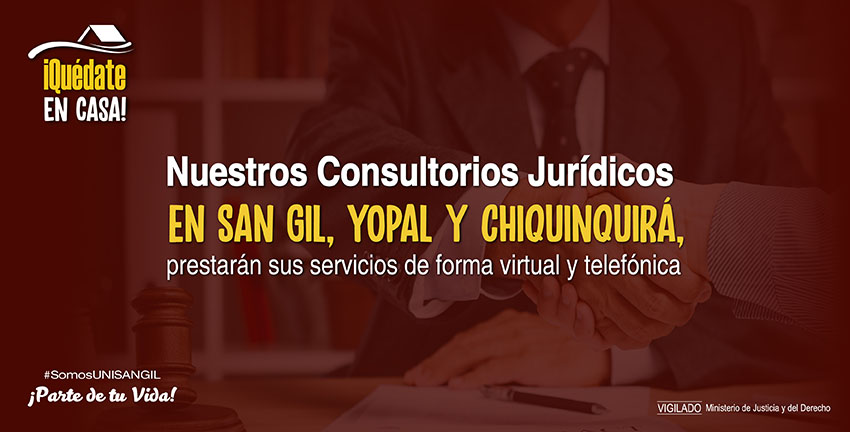 Acceda a los servicios del Consultorio Jurídico y Centro de Conciliación de forma virtual